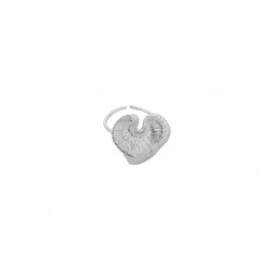 BAGUE COEUR ARGENTE
