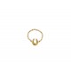 GOLD PLATED HORSE SHOE CHAIN RING