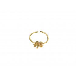GOLD PLATED CLOVER RING