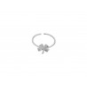 SILVER PLATED CLOVER RING