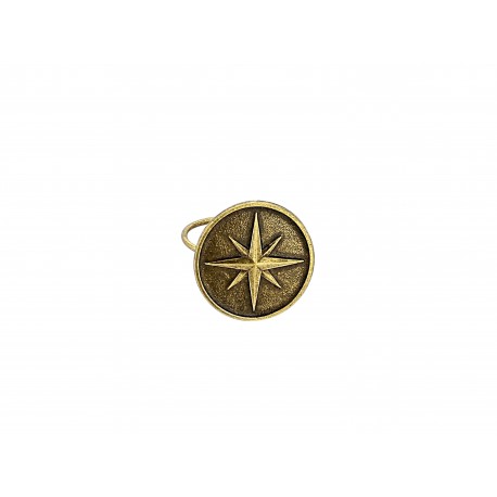OLD GOLD PLATED COMPASS RING