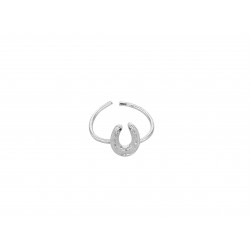 SILVER PLATED HORSE SHOE RING