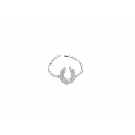 SILVER PLATED HORSE SHOE RING