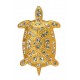 Pendentif Grande Tortue Diamant Doré