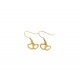 GOLD PLATED DOUBLE HEART EARRINGS