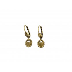 OLD GOLD PLATED LOCKER EARRINGS