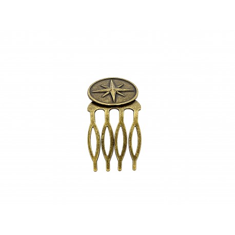 GOLD PLATED COMPASS COMB