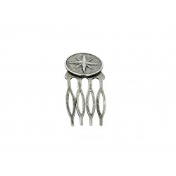 SILVER PLATED COMPASS COMB