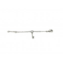 Bracelet chaine clef vieil argent