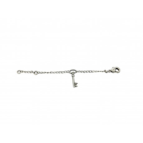 ADJUSTABLE OLD SIVER 925 PLATED KEY CHAIN BRACELET