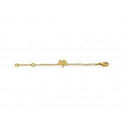 GOLD PLATED CLOVER CHAIN BRACELET