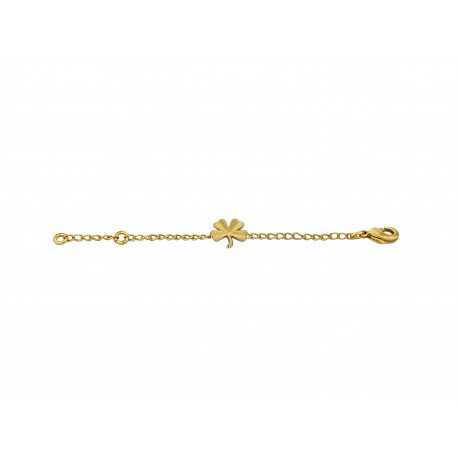 GOLD PLATED CLOVER CHAIN BRACELET