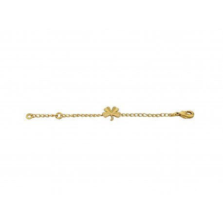 GOLD PLATED CLOVER CHAIN BRACELET