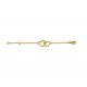 GOLD PLATED DOUBLE HEART CHAIN BRACELET