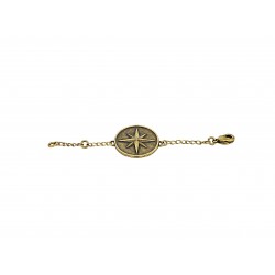 OLD GOLD PLATED COMPASS CHAIN BRACELET