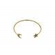 OLD GOLD PLATED STAR AND MOON BRACELET