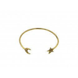 OLD GOLD PLATED STAR AND MOON BRACELET