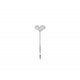 SILVER PLATED HEART HAIR CLIP
