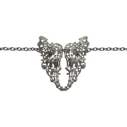 SILVER PLATED FILIGREE WING BELT
