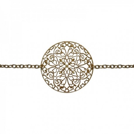 Ceinture rond filigrane dore vif