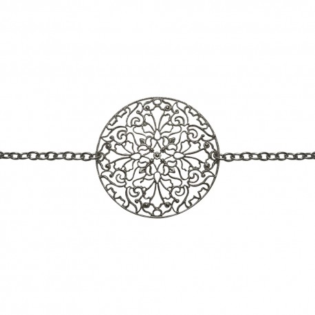 SILVER PLATED FILIGREE ROUND BELT