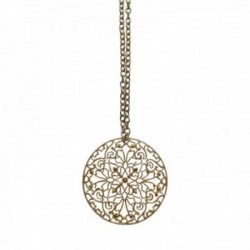GOLD PLATED FILIGREE ROUND LONG NECKLACE