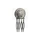SILVER PLATED BEARDED MAN MEDAL COMB