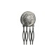 Peigne medaille barbu argente vif