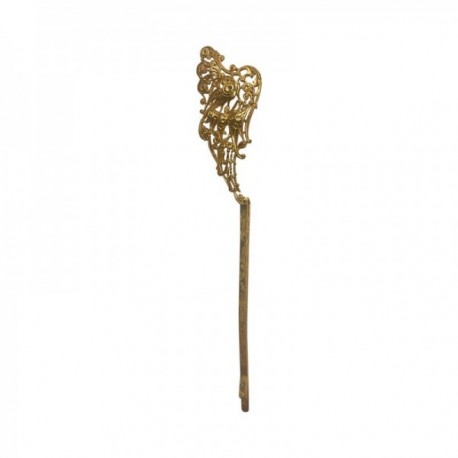 GOLD PLATED FILIGREE LEFT WING HAIR PINS