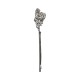 SILVER PLATED FILIGREE LEFT WING HAIR PINS
