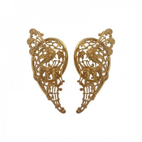 GOLD PLATED FILIGREE WING EARINGS