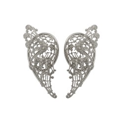 SILVER PLATED FILIGREE WING EARINGS