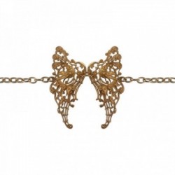 GOLD PLATED FILIGREE WING CHAIN BRACELET