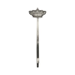 SILVER PLATED CROWN HAIR PINS