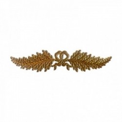 BROCHE NOEUD ET FEUILLE DORE VIF