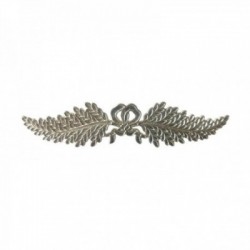 BROCHE NOEUD ET FEUILLE ARGENTE VIF