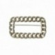 BROCHE CHAINE RECTANGLE ARGENTE VIF