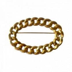 BROCHE CHAINE OVALE DORE VIF