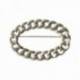 BROCHE CHAINE OVALE ARGENTE VIF