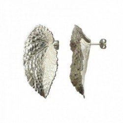 BOUCLE D OREILLE PUCE BEGOGNIA ARGENTE VIF