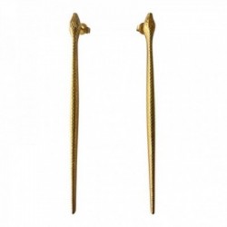 BOUCLE D OREILLE PUCE SERPENT DORE VIF