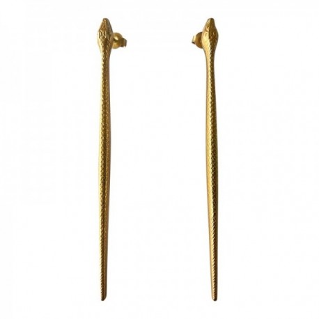 GOLD PLATED SNAKE EARRINGS