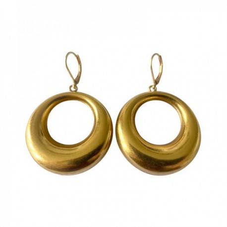 GOLD PLATED CIRCLE EARRINGS