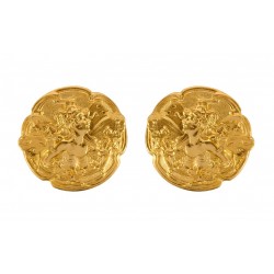 Boucles d'oreilles femmes papillon 1900 dorées