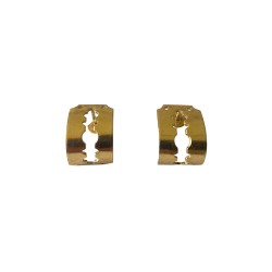 BOUCLE D OREILLE PUCE PETIT RASOIR DORE VIF