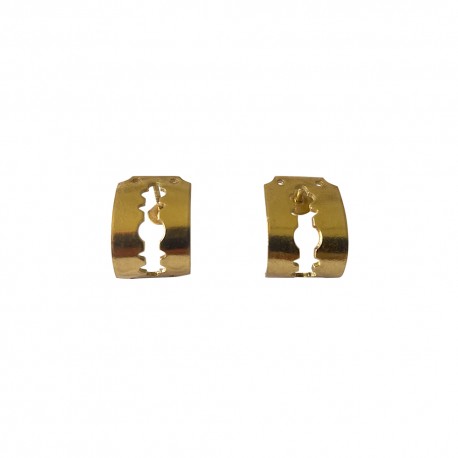 GOLD PLATED SMALL SHAVER EARRING