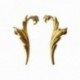 GOLD PLATED FOLIAGE EARRING