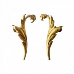 BOUCLE D OREILLE PUCE RINCEAU DORE VIF