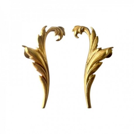 GOLD PLATED FOLIAGE EARRING