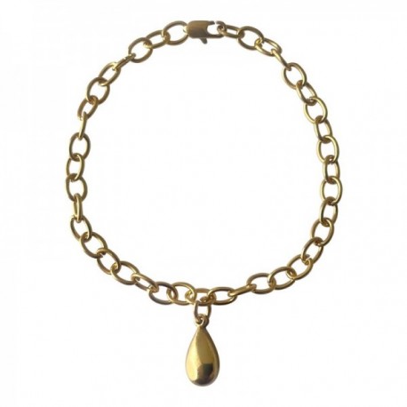 GOLD PLATED DROP CHAIN BRACELET
